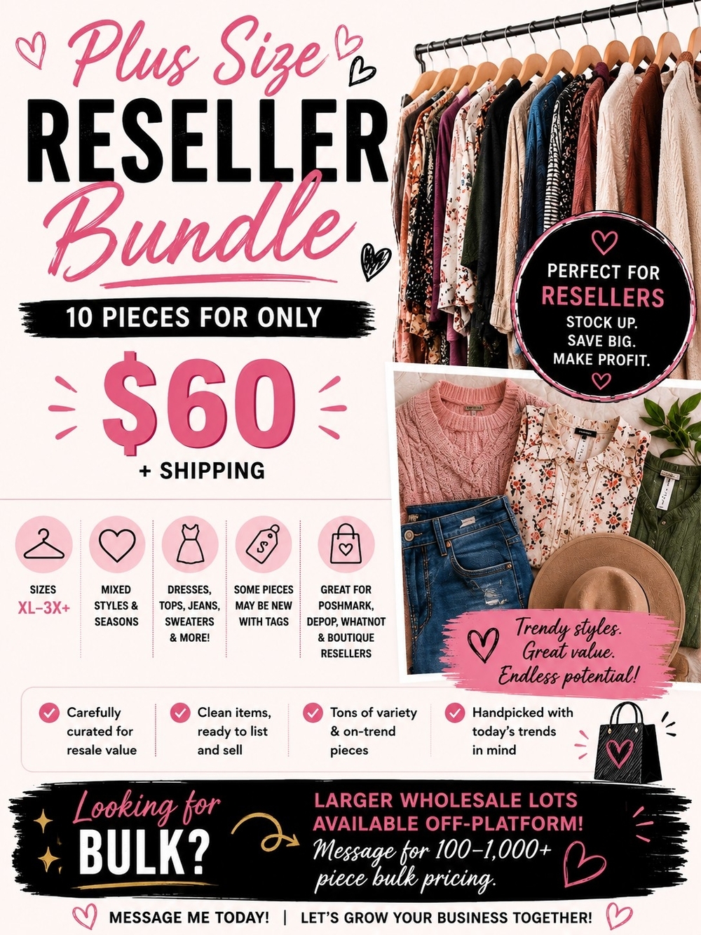 Plus Size Reseller Bundle - Pink & Neutral Mix